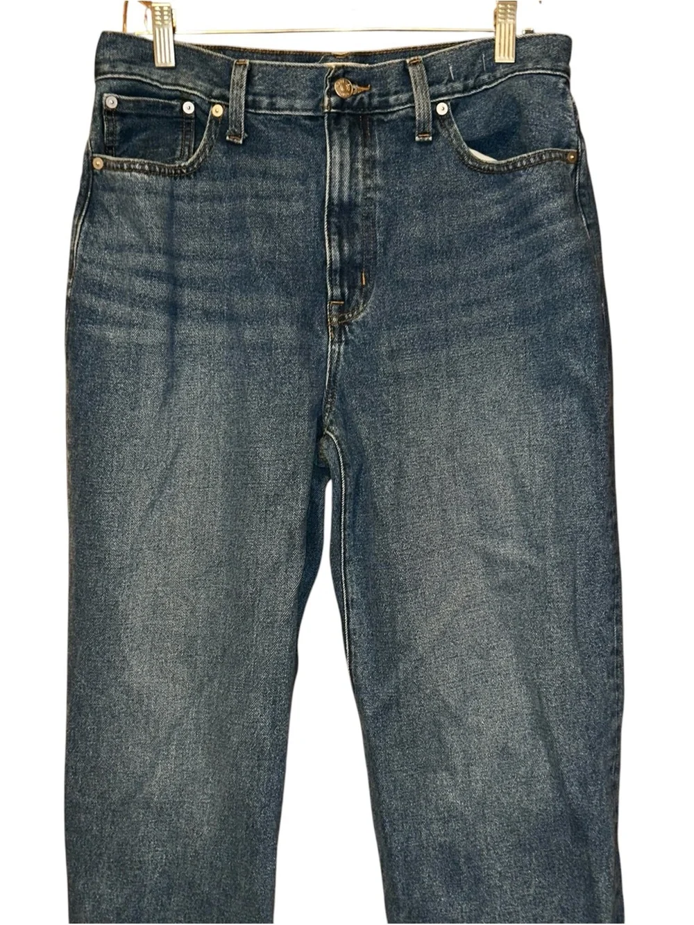 Madewell‎ Baggy Straight Jeans Womens 29 Medium Wash High Rise 100% Cotton